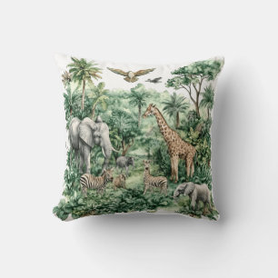 Safari Animals Jungle Cushion