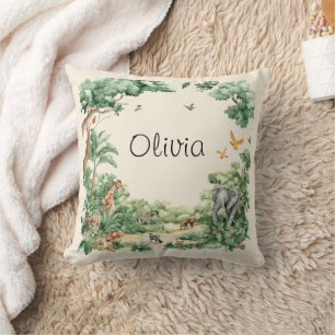 Safari Animals Jungle Cushion
