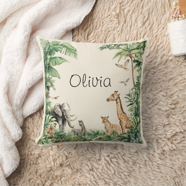 Safari Animals Jungle Cushion (Blanket)