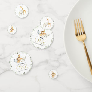 Safari Animals, Jungle, Wild One, First Birthday Confetti