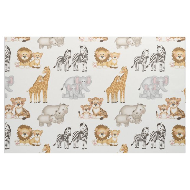 Safari Animals Kids Fabric (Fat Quarter)