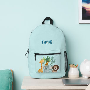 Safari Animals Kids School Printed Backpack