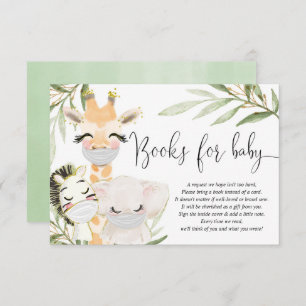 Safari animals masks gender neutral books for baby enclosure card