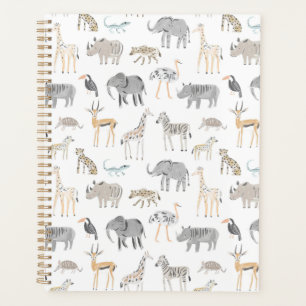 Safari Animals Minimal nursery Planner