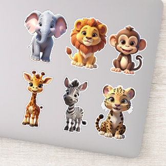 Safari Animals Set -1  Kids Stickers 