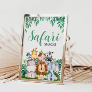 Safari Animals Snacks Sign | Wild ONE Birthday