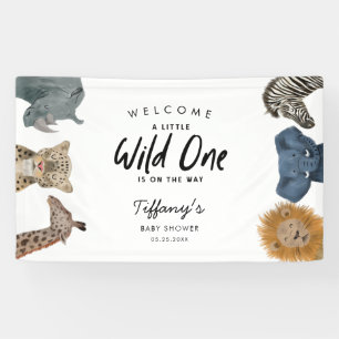 Safari Animals Theme Baby Shower Welcome Banner