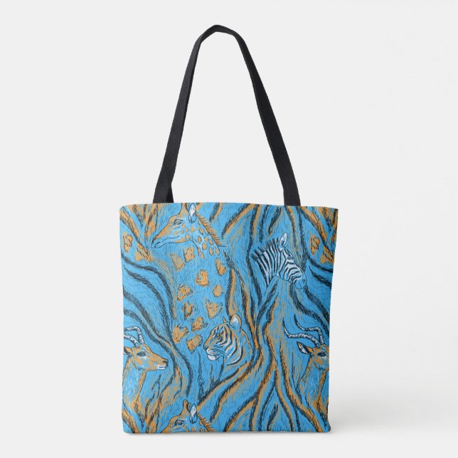Safari animals tote bag (Back)