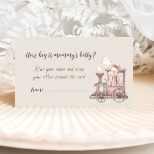 Safari Animals Train How Big Is Mummy's Belly Enclosure Card