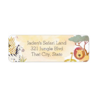 Safari Animals Watercolor Birthday Party Return