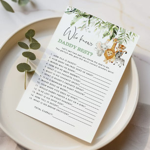 Safari animals Who knows daddy best game