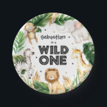 Safari Animals Wild One 1st Birthday Party Decor Paper Plate<br><div class="desc">Safari Animals Wild One 1st Birthday Party Decor Paper Plate</div>