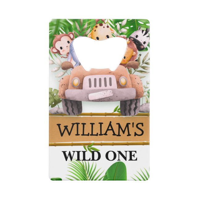 Safari Animals Wild One JUNGLE Birthday (Front)