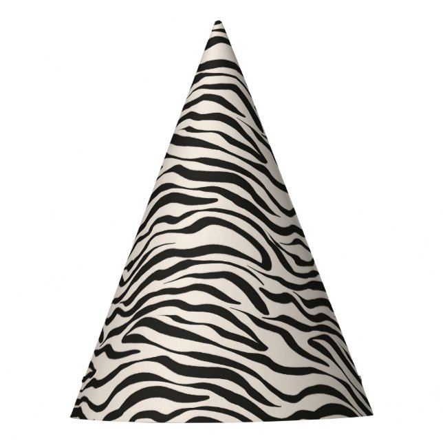 Safari Animals Zebra Party Hat (Front)