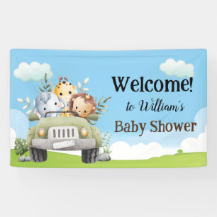 Safari Baby Animals Banner for Baby Shower