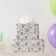 Safari Baby Animals Rainbows Baby Shower
