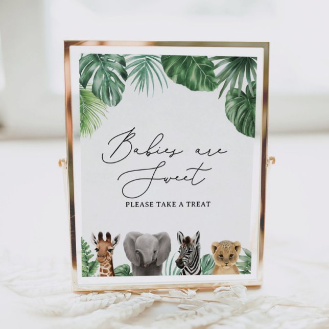 Safari Baby Shower Babies are Sweet Sign (Creator Uploaded)