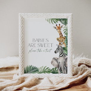Safari Baby Shower Babies are Sweet Treats Sign