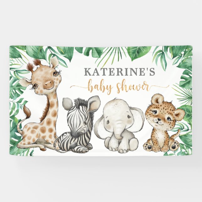Safari Baby Shower Banner (Horizontal)