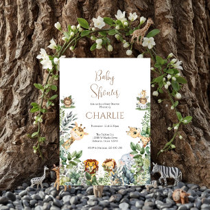 Safari Baby Shower Boy invitation