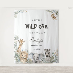 Safari Baby Shower Gender-Neutral Safari Animals Tapestry