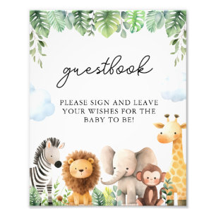 Safari Baby Shower Guestbook Sign