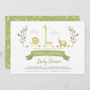 Safari Baby Shower Invitation