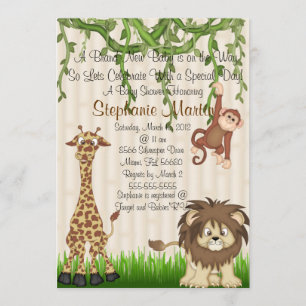 Safari Baby Shower Invitation