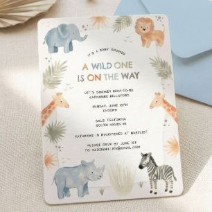 Safari Baby Shower Invitation Boy Jungle