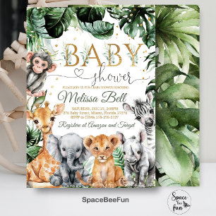 Safari Baby Shower Invitation, Boy Safari Jungle Invitation