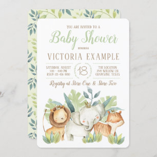 Safari Baby Shower Invitations