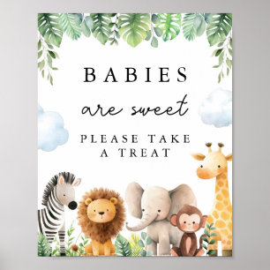 Safari Baby Shower Treat Sign