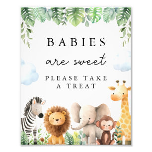 Safari Baby Shower Treat Sign