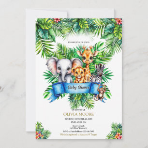 Safari Baby Shower  Wild One is on the Way Invitation