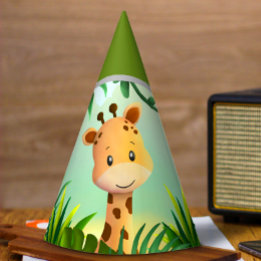 Safari Birthday Giraffe Party Hat