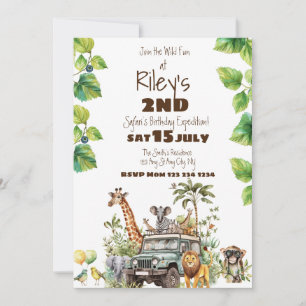 Safari Birthday Invitation