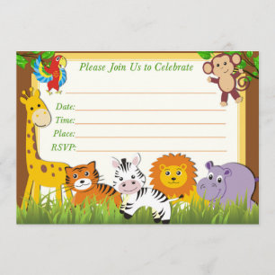 Safari birthday invitation,jungle invitation