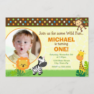 Safari Birthday Invitation Jungle Safari Boy