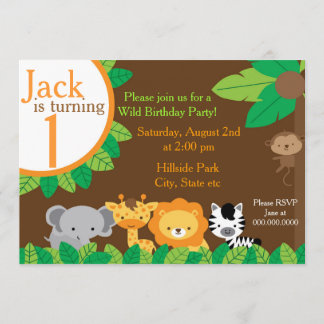 Safari Birthday Invite