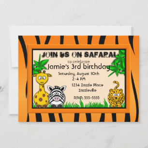 Safari Birthday Party Invitations