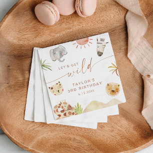 SAFARI Birthday Party Napkin