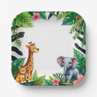 Safari Birthday Party Paper Plates 