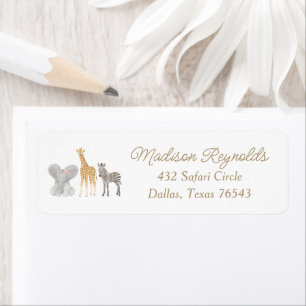 Safari Birthday Party Return Address Return Address Label