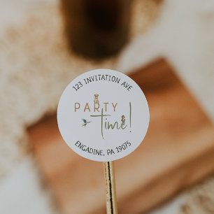 Safari Birthday Return Address Envelope Seals