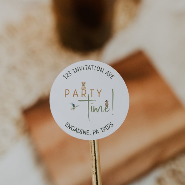 Safari Birthday Return Address Envelope Seals (Creator Uploaded)