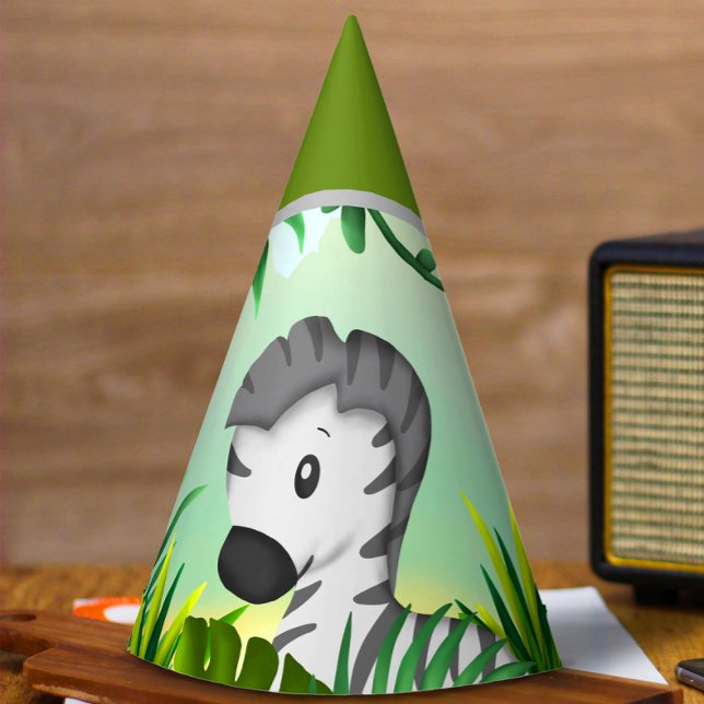 Safari Birthday Zebra Party Hat (Creator Uploaded)