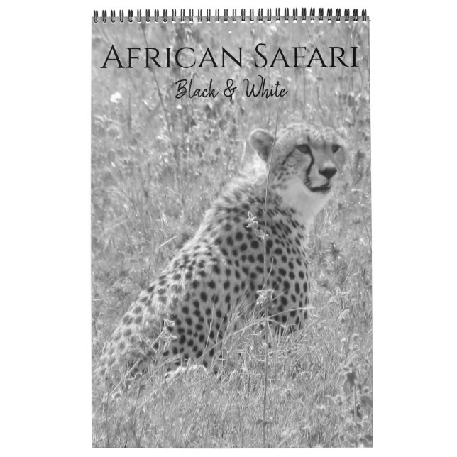 safari black & white calendar (Cover)