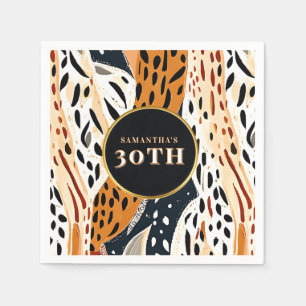 Safari Boho African Animal Print picnic Napkin