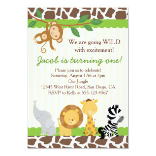 jungle party invitations announcements zazzle com au jungle party invitation
