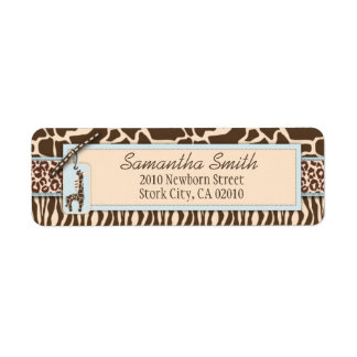 Safari Boy BLU Return Label Return Address Label